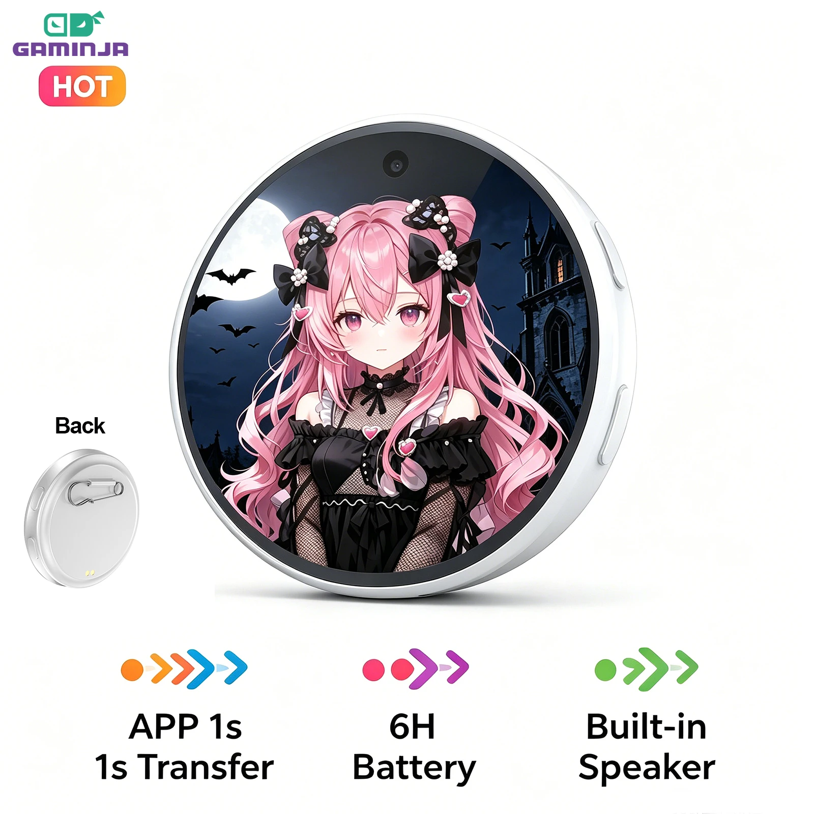 Broche Digital HD com Tela Sen - Tech Accessories Images avaliação e preço